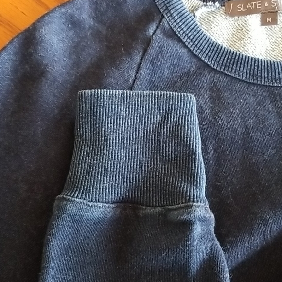 NEW! Slate & Stone Indigo Crew Raglan Pullover - Picture 6 of 6